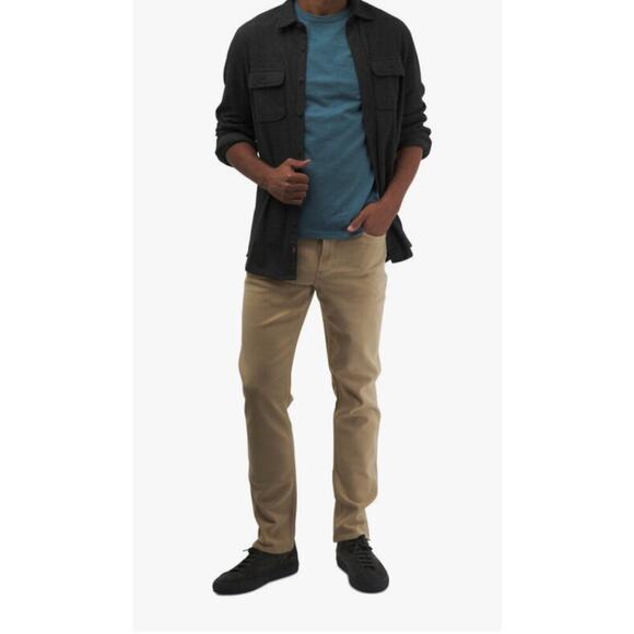 Faherty Stretch Terry 5-Pocket Pants Desert Khaki Men’s 33 - Picture 2 of 8